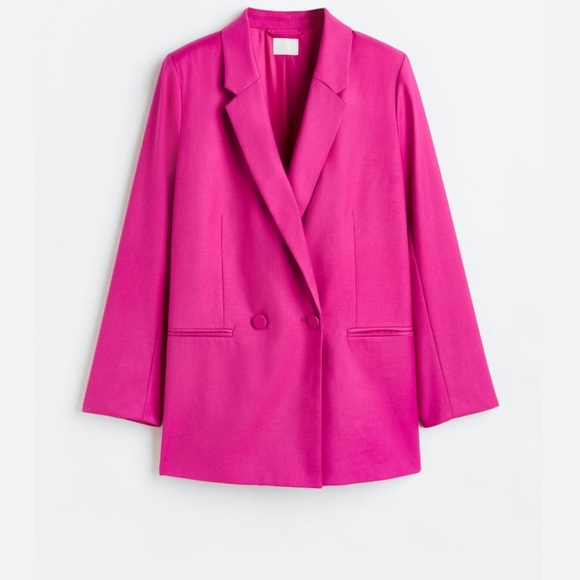 H&M Jackets & Blazers - ❤️ OFFERS ❤️ Pink HM One-Button Double Breasted Blazer